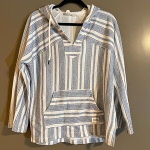 Roxy Blue and White Striped lightweight Top